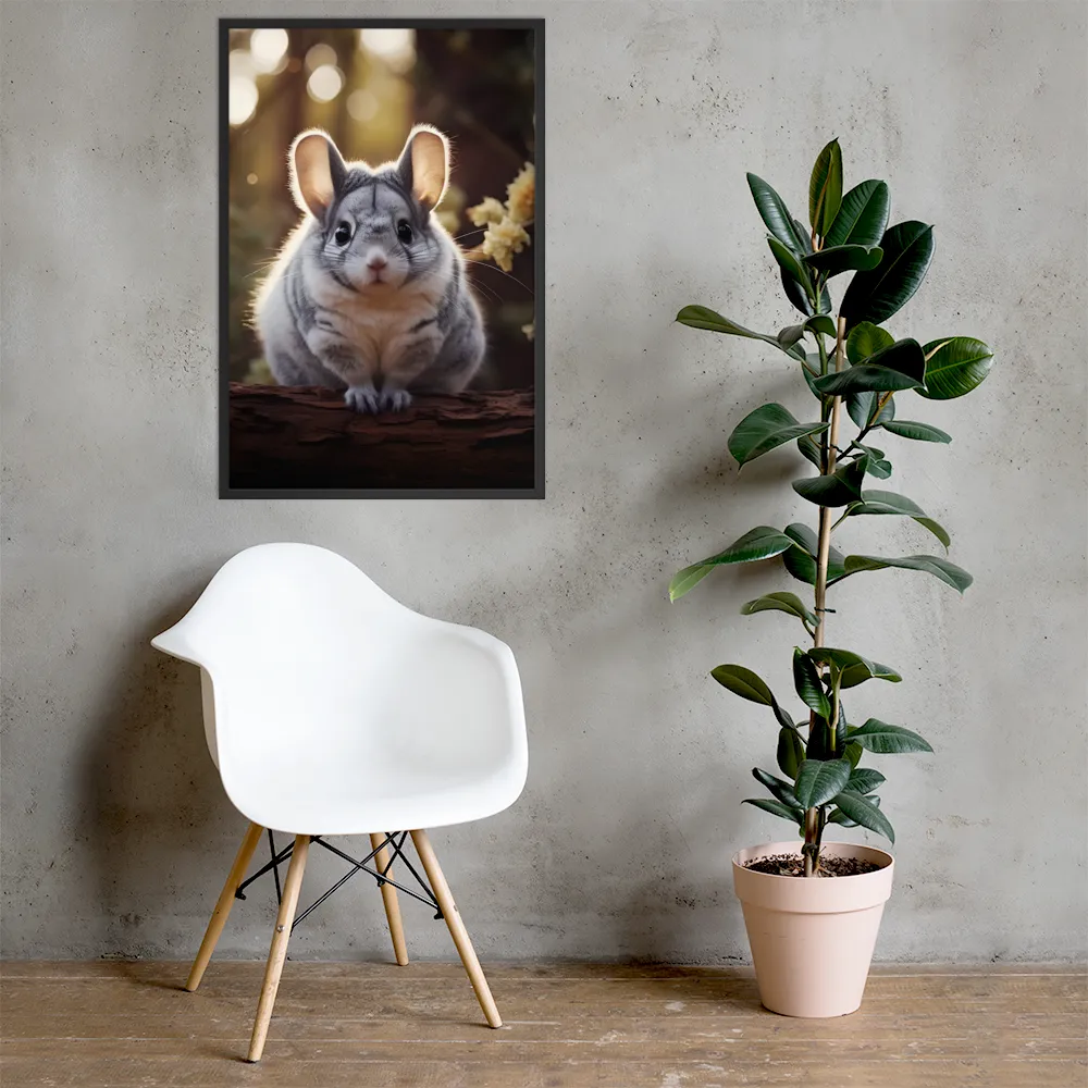 Curious Chinchilla in the Forest