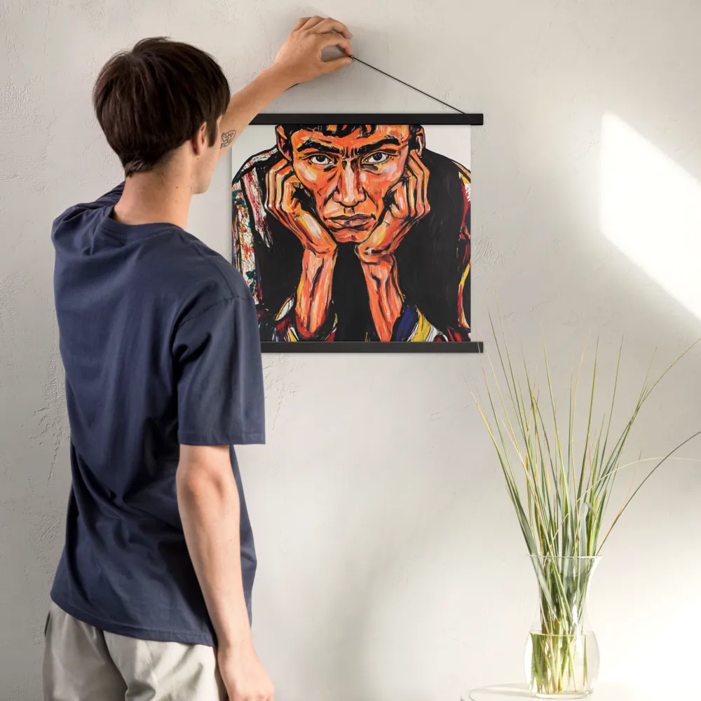 Contemplative Intensity: An Expressionist Portrait