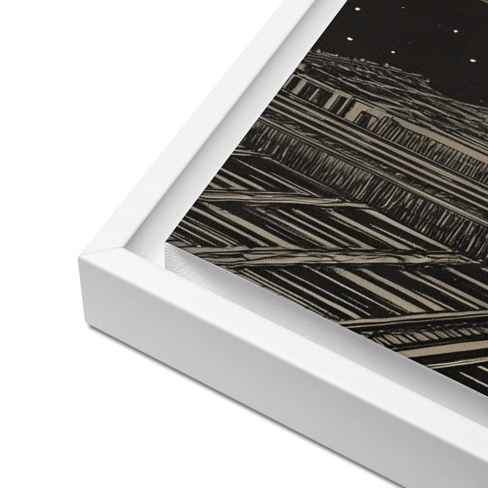 Whispers of the Night City | Canvas with White Frame | 18″×24″