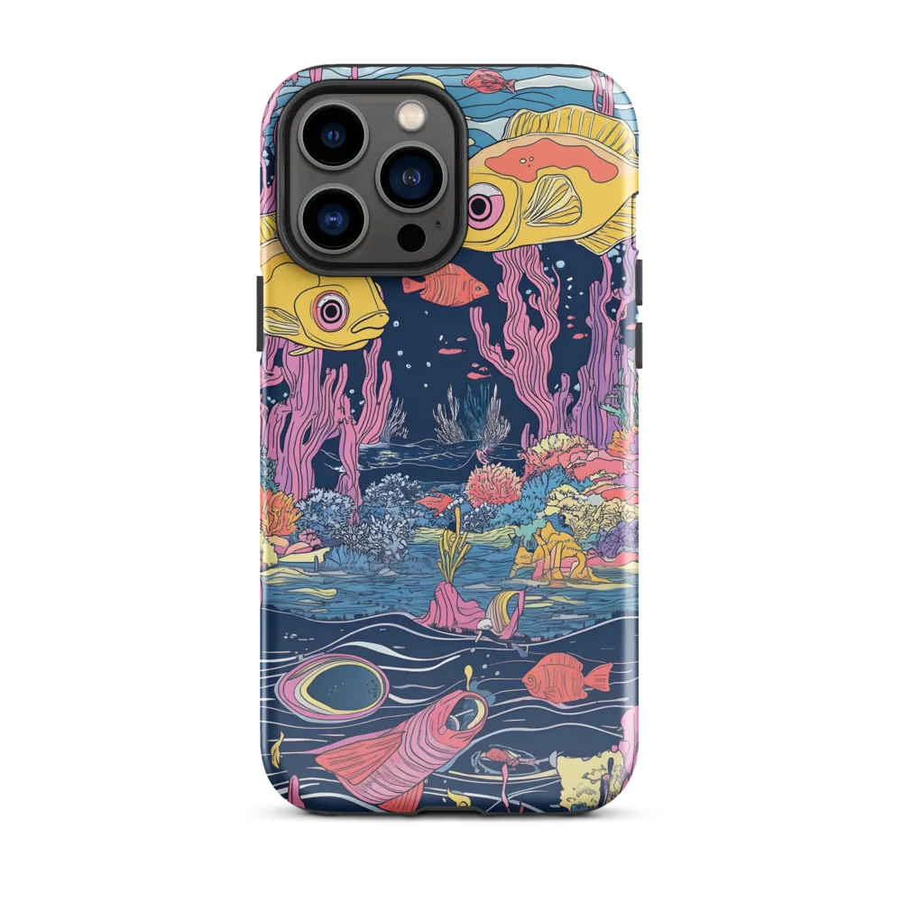 Underwater Dreamscape: A Playful Encounter | Phone Case |  13 Pro Max | Tough Case | Glossy