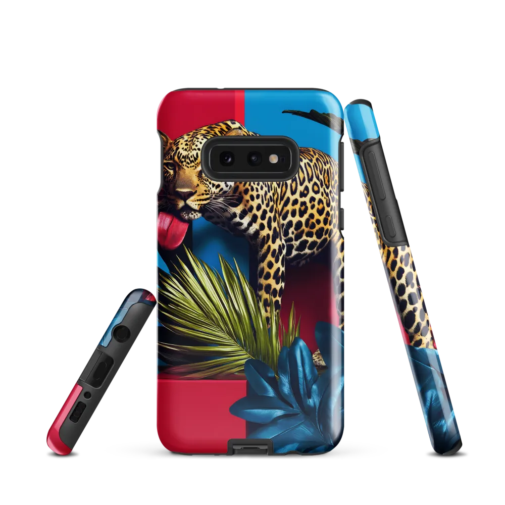 Playful Leopard in Vibrant Paradise