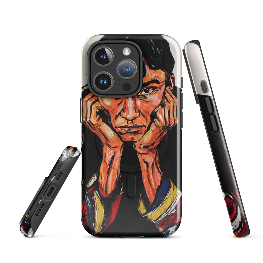 Contemplative Intensity: An Expressionist Portrait