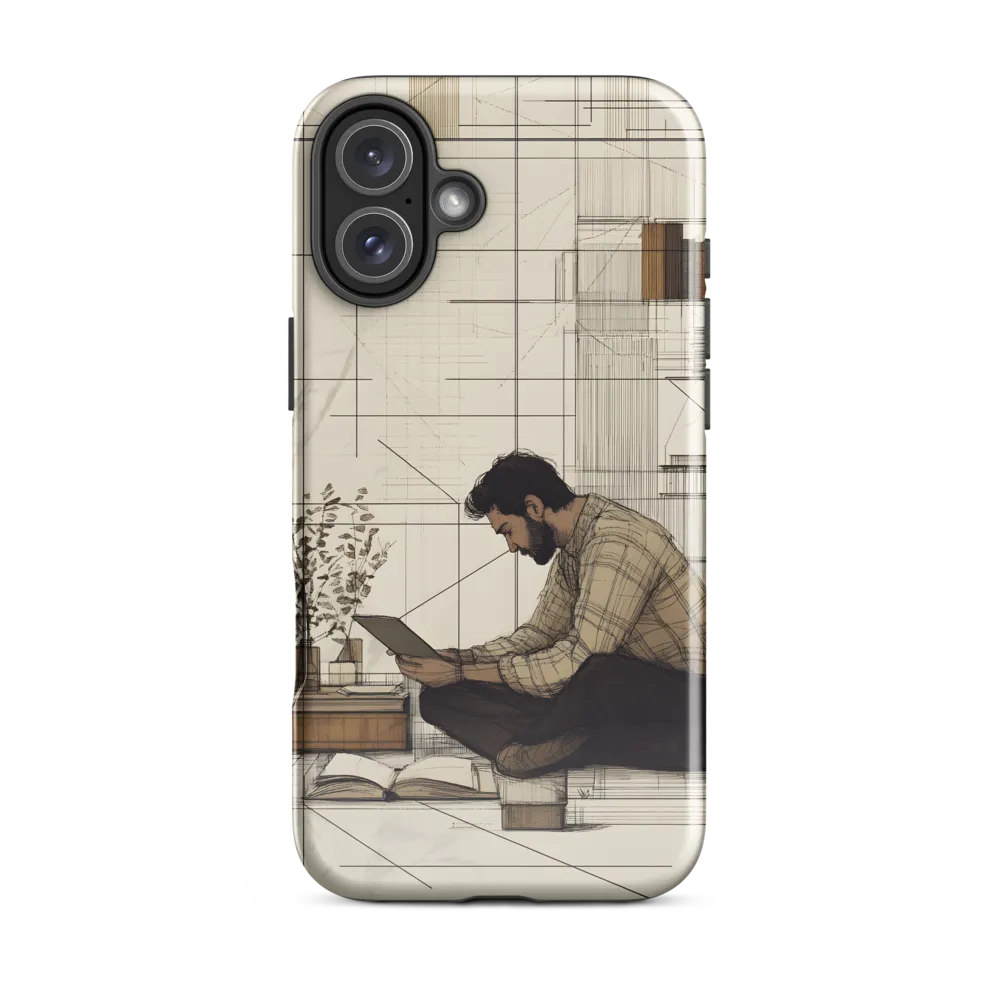 Quiet Reflections in Line | Phone Case |  16 Plus | Tough Case | Glossy