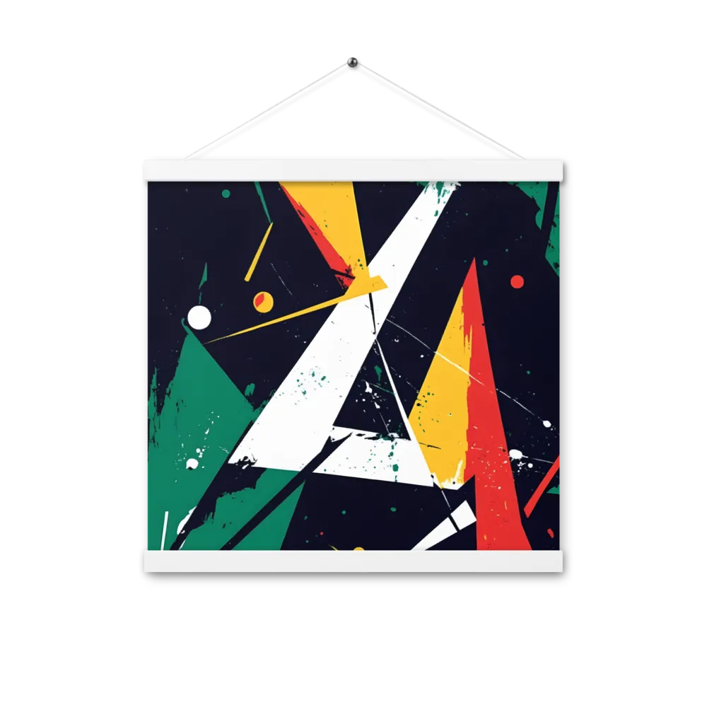 Dynamic Geometries | Poster With White Wood Hanger | 16″×16″