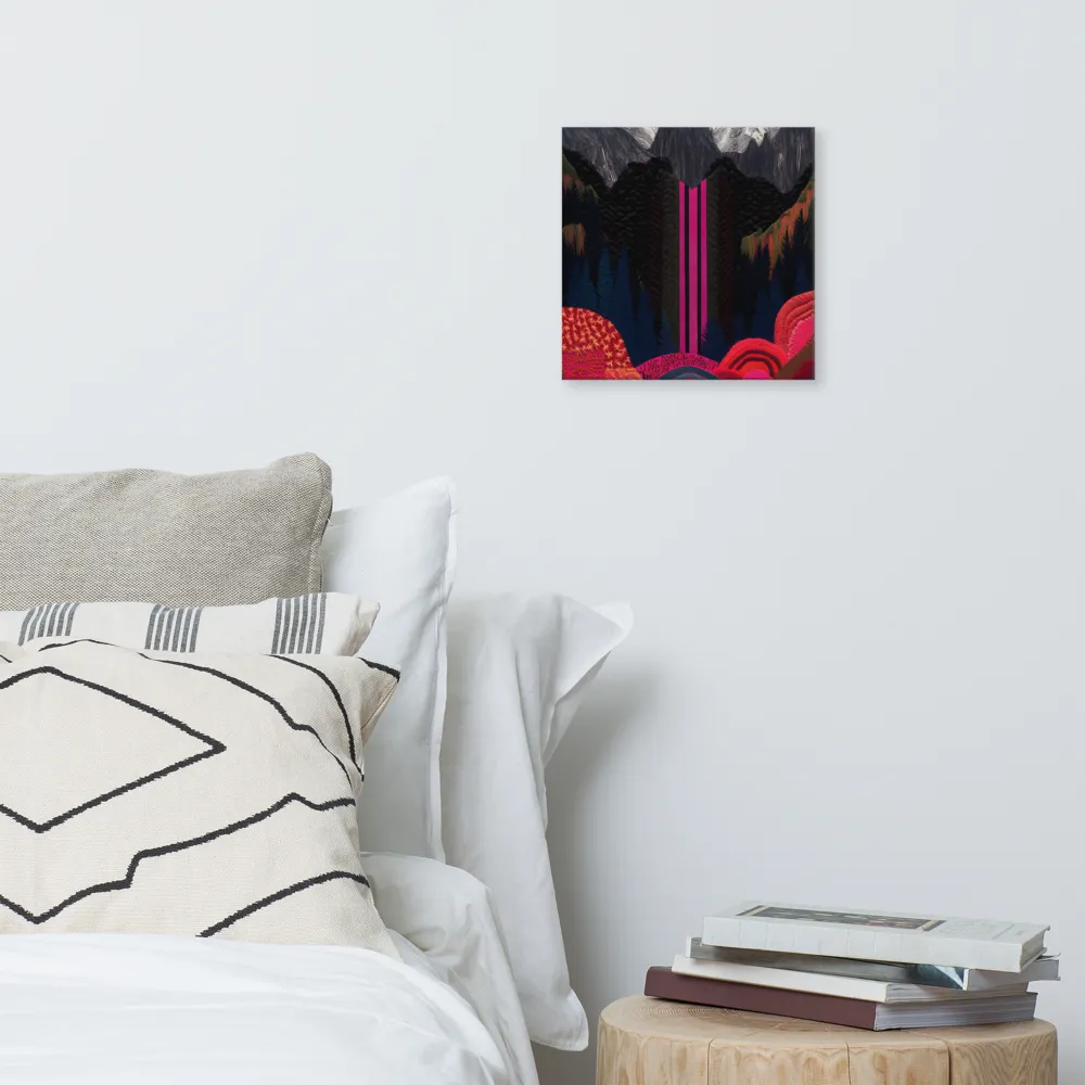 Ethereal Cascade: A Surreal Landscape | Canvas | 12″×12″