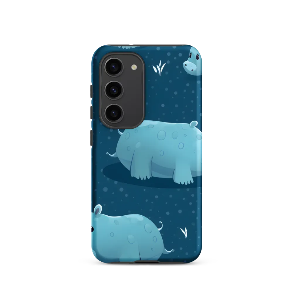 Whimsical Hippo Play | Phone Case |  S23 | Tough Case | Matte