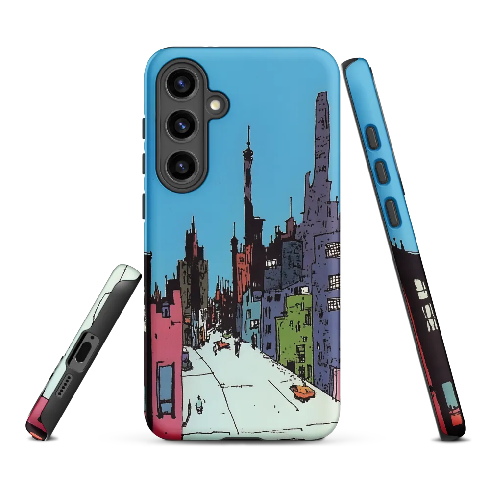 Vibrant Cityscape under the Moon