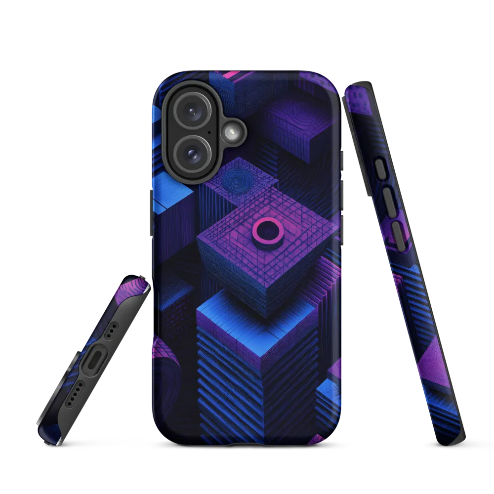 Geometric Dreams in Blue and Purple | Phone Case