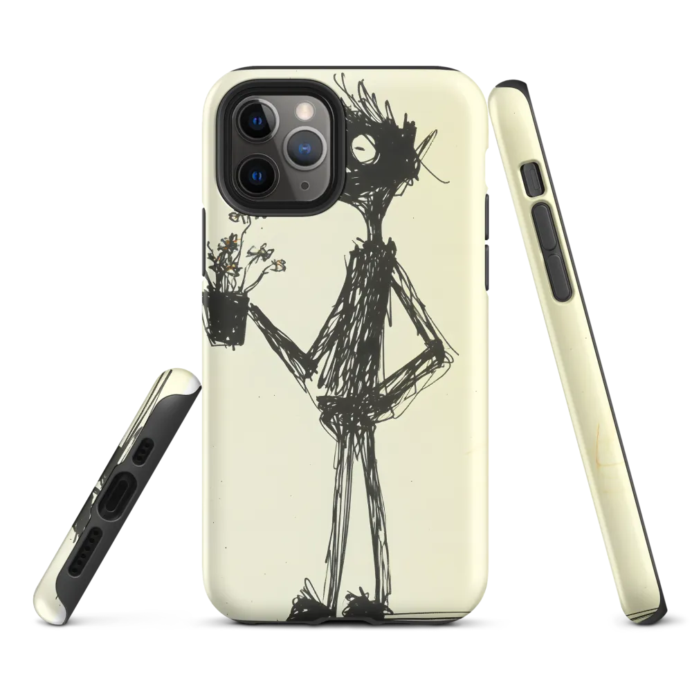 Whimsical Figure with Flowers