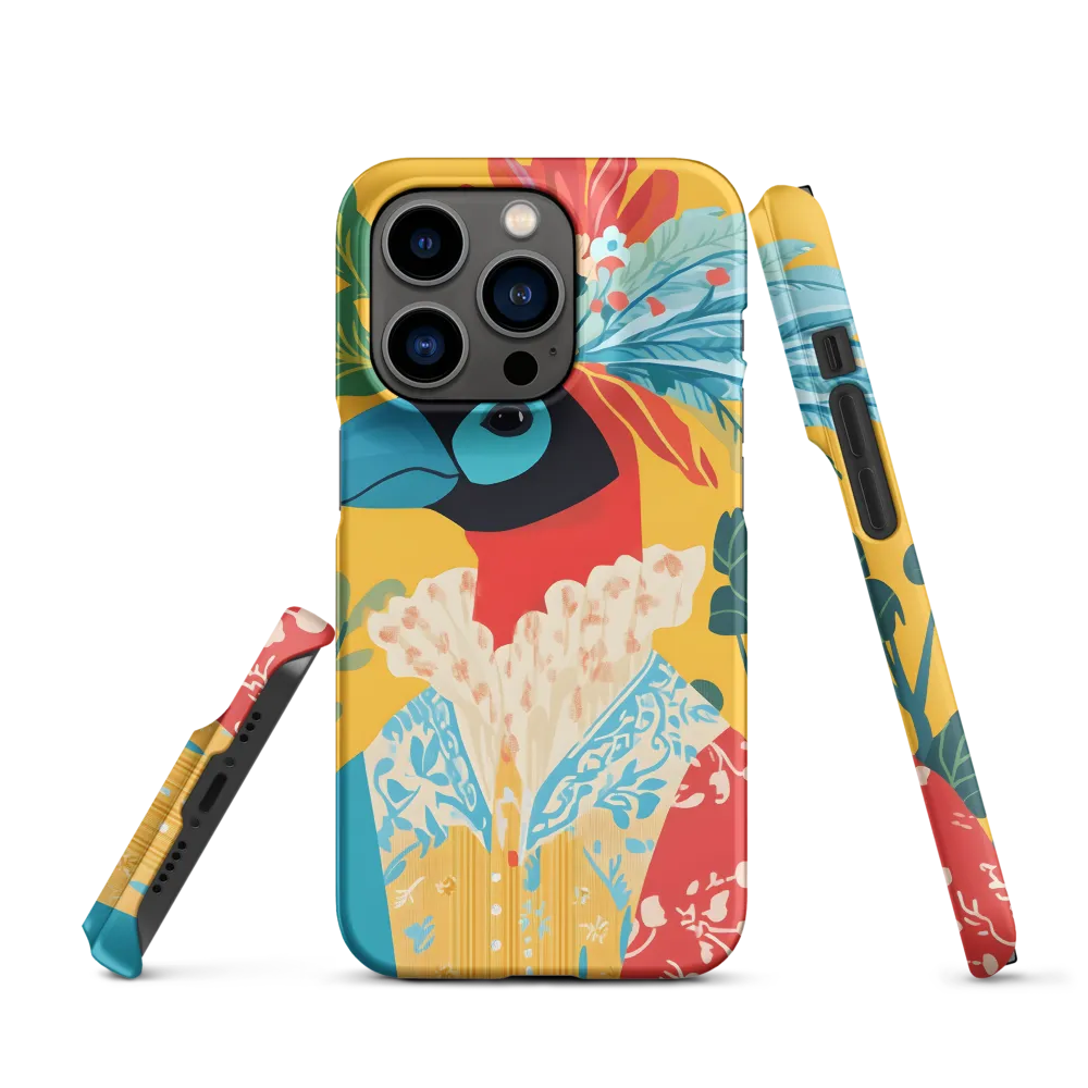 The Regal Parrot: A Celebration of Color | Phone Case |  14 Pro | Snap Case | Matte