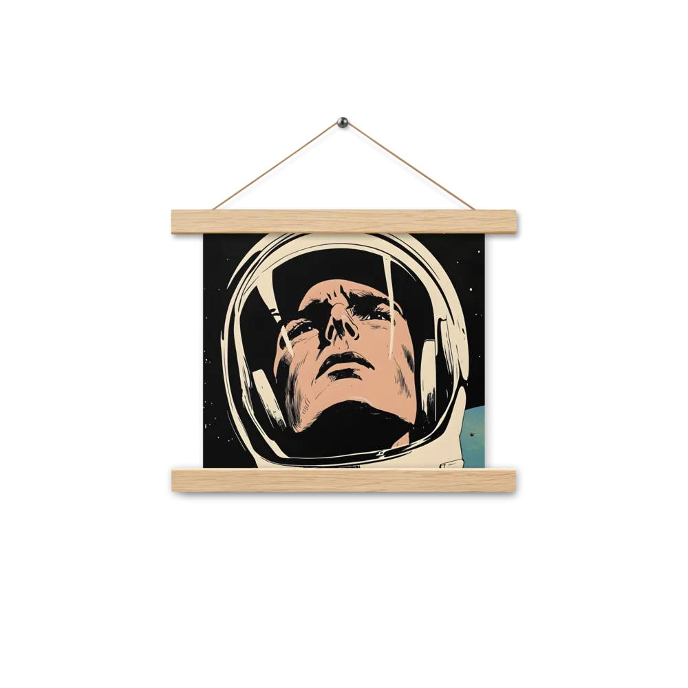 Gaze of the Astronaut | Poster With Oak Wood Hanger | 10″×10″
