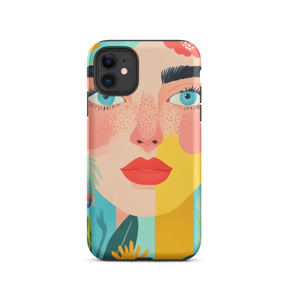 Floral Serenity: A Modern Portrait