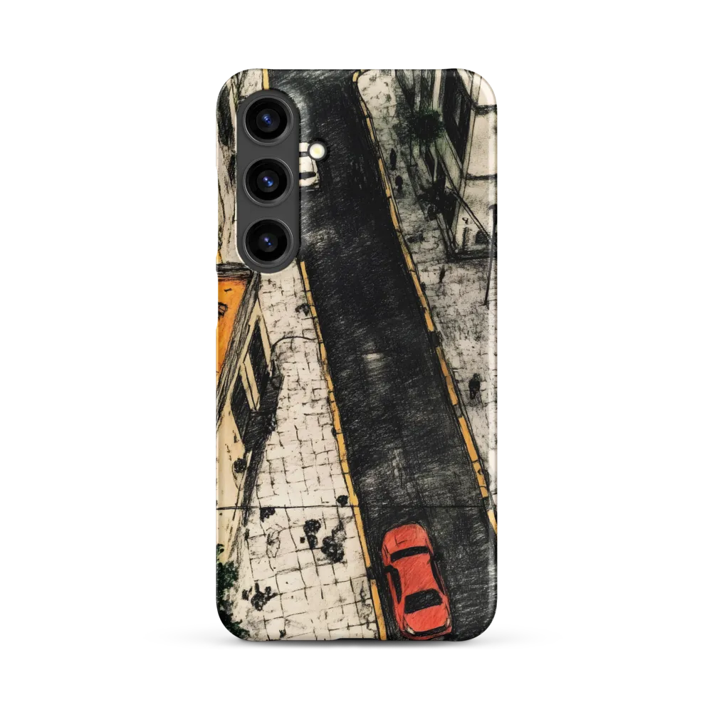 Urban Harmony: Aerial Street View | Phone Case |  S24 Plus | Snap Case | Matte