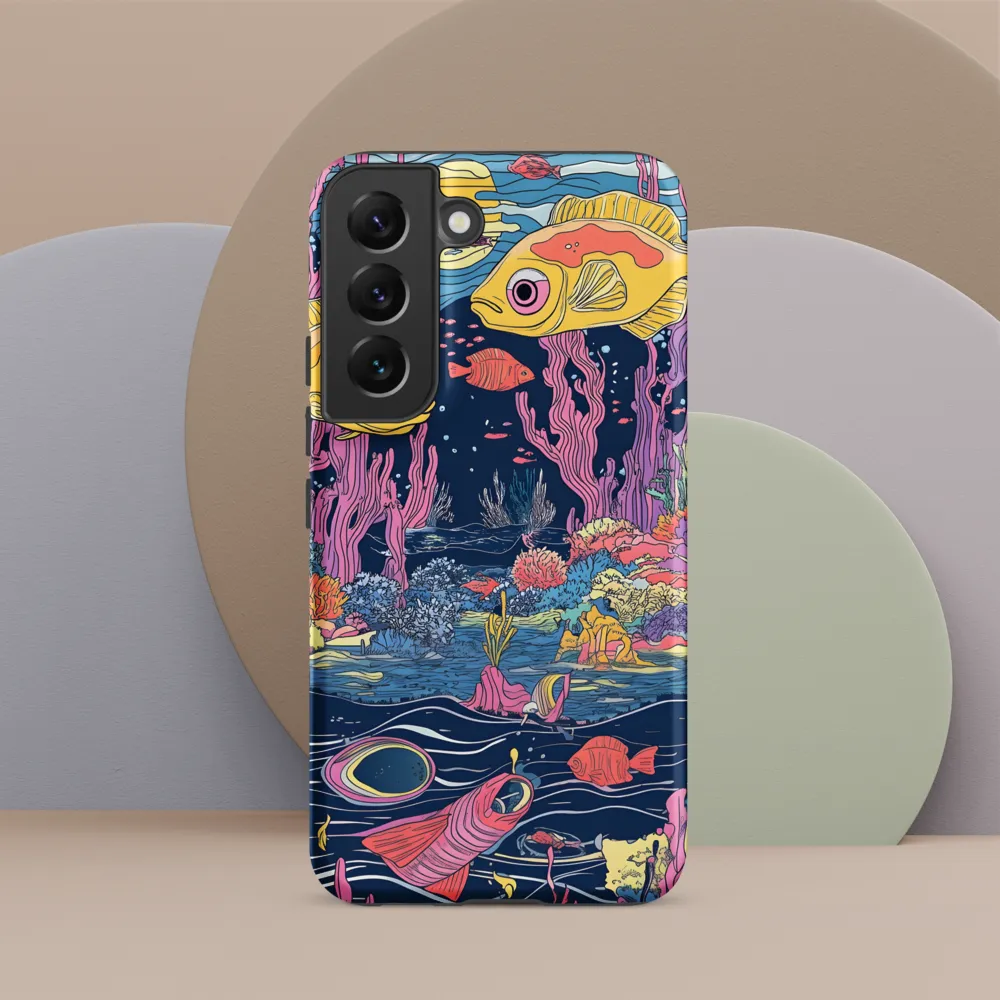 Underwater Dreamscape: A Playful Encounter | Phone Case |  S22 | Tough Case | Matte