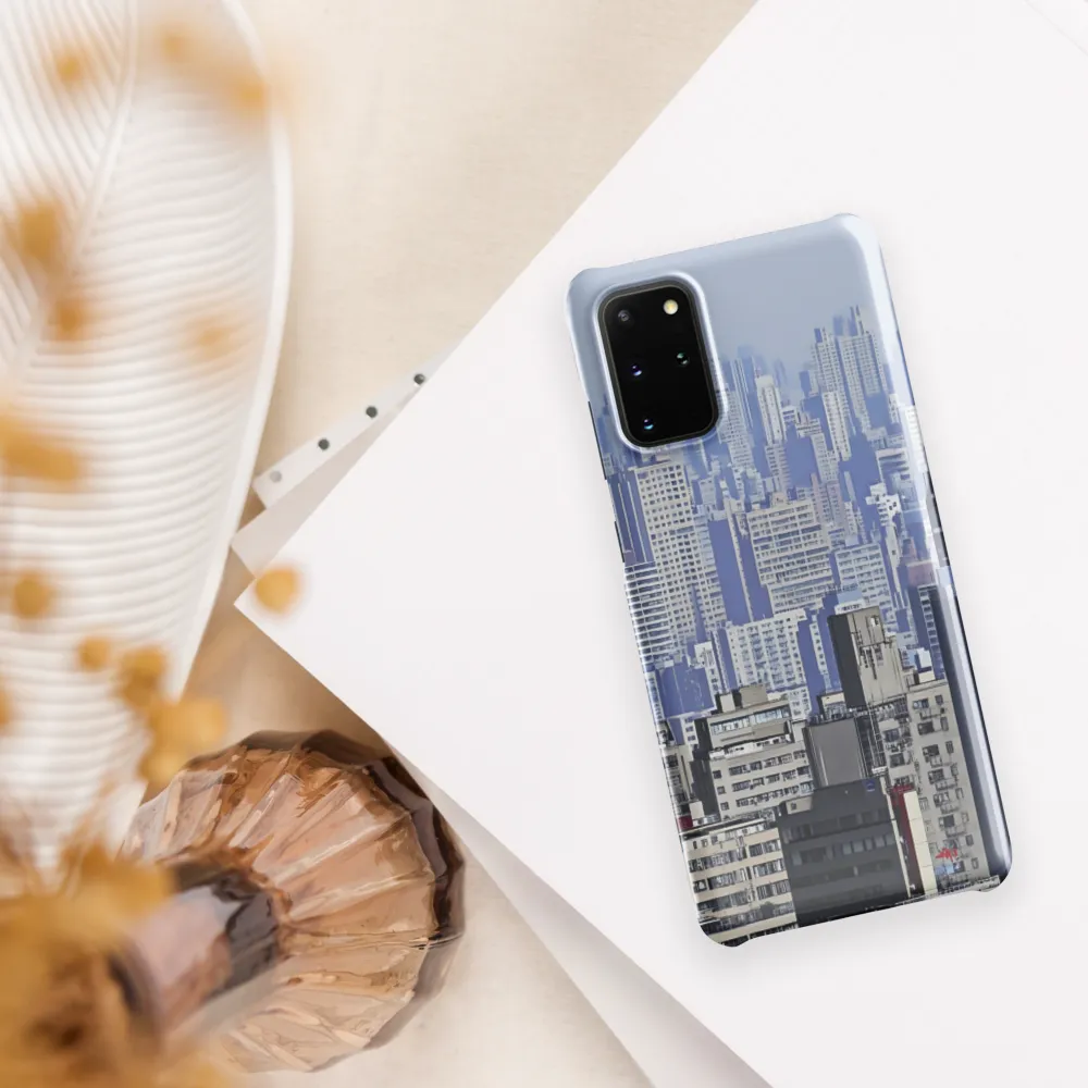 Urban Symphony: A Cityscape in Blues and Grays