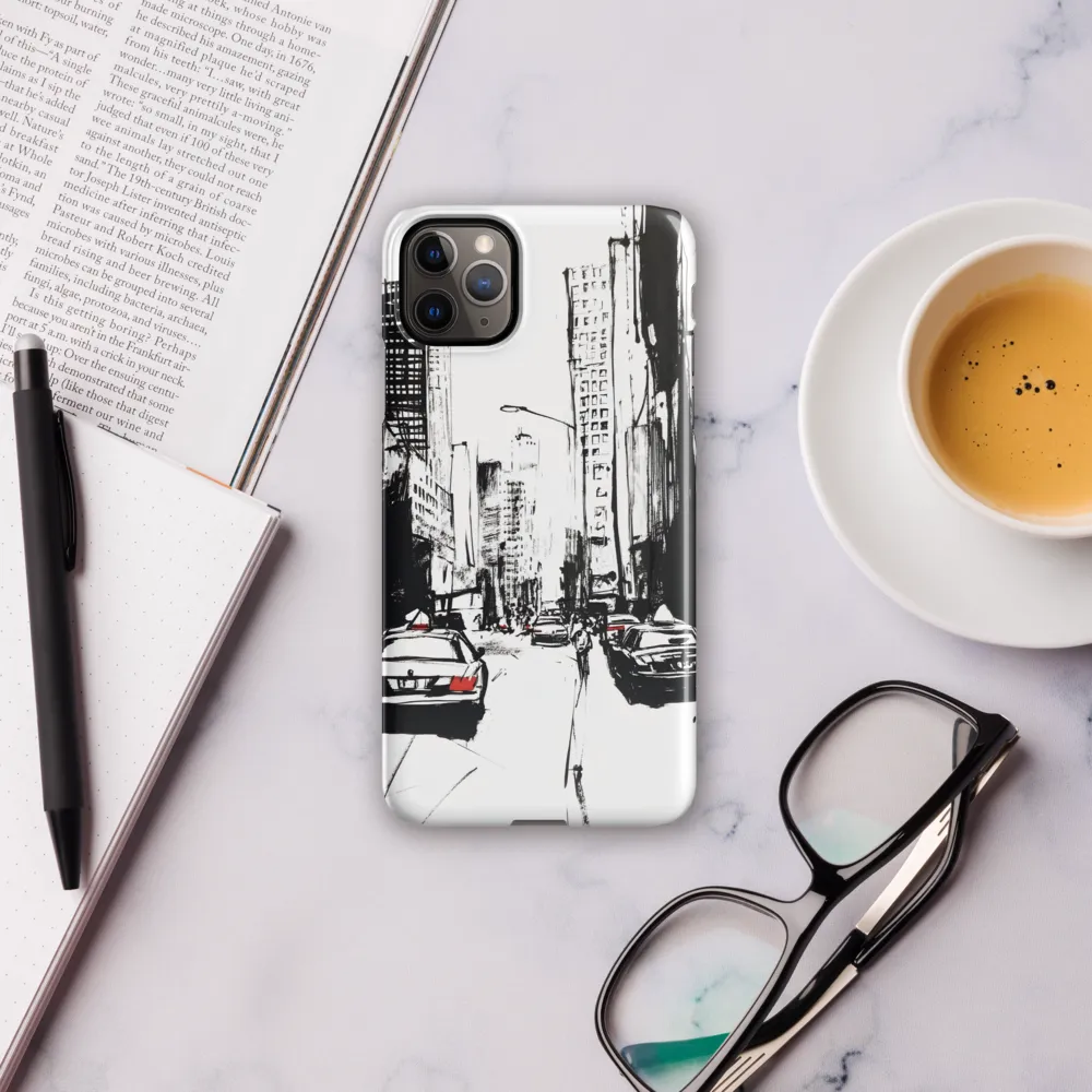 Urban Pulse: A Monochromatic Journey | Phone Case |  11 Pro Max | Snap Case | Glossy