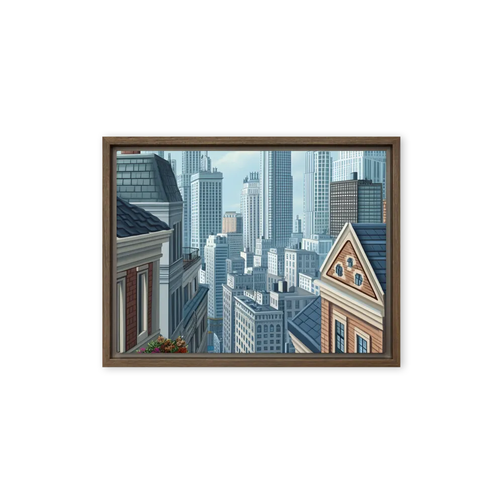 Urban Symphony | Canvas with Brown Frame | 12″×16″