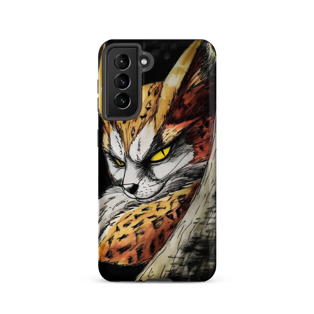 Fierce Gaze of the Wild Cat