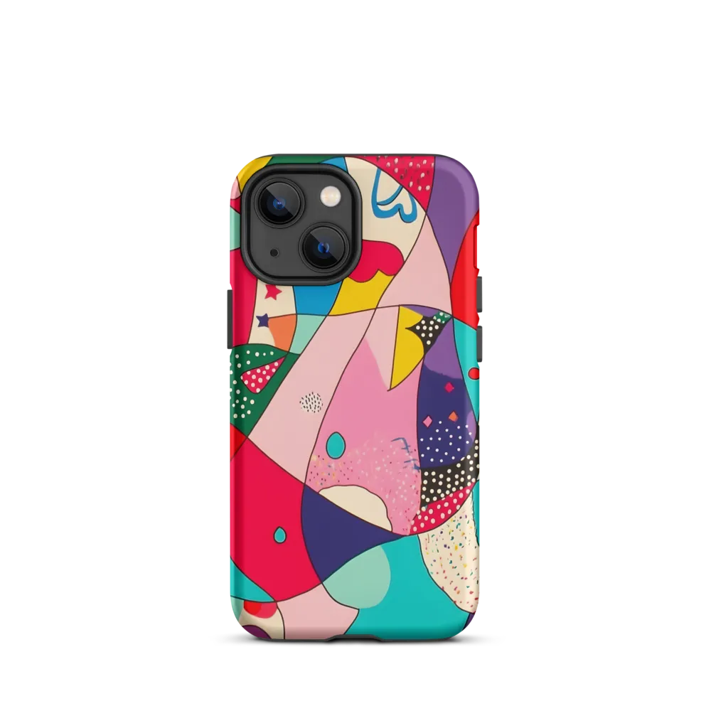 Playful Geometry in Color | Phone Case |  13 mini | Tough Case | Matte