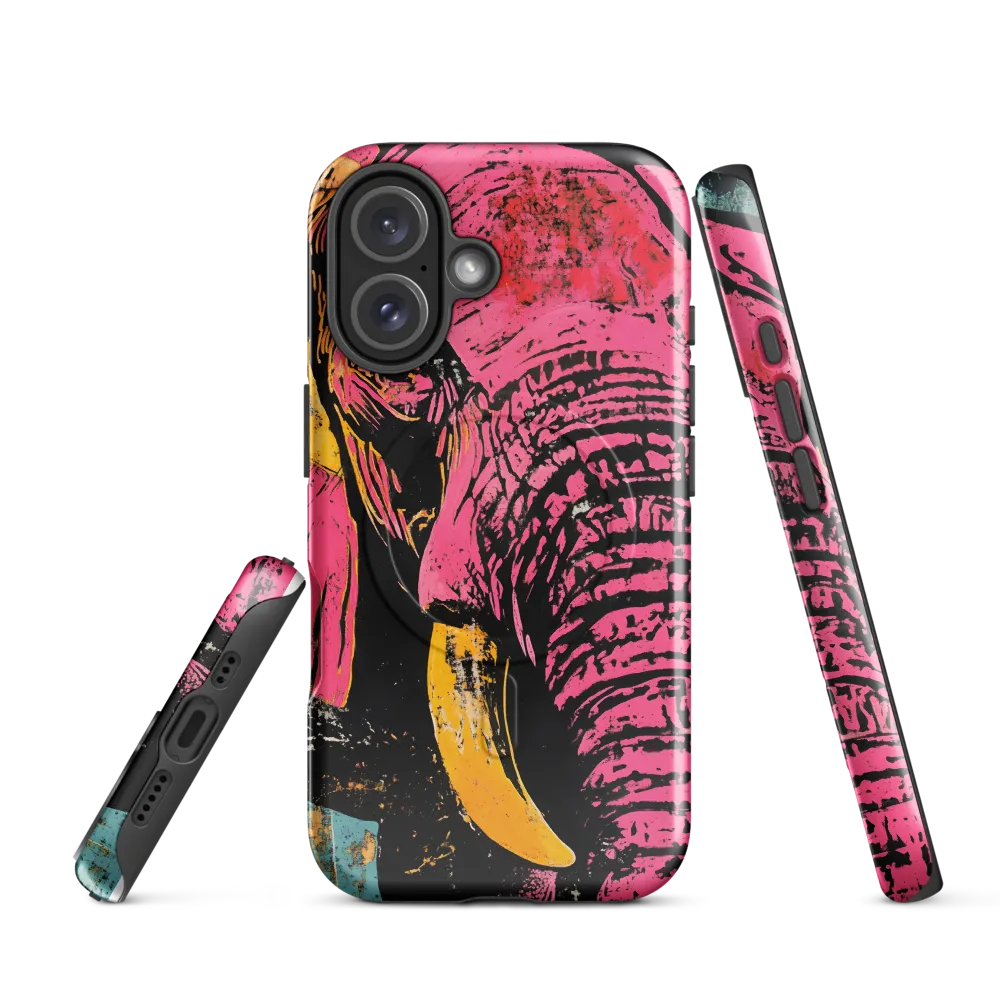 Bold Encounter: The Vibrant Elephant | Phone Case |  16 | MagSafe® Tough Case | Glossy