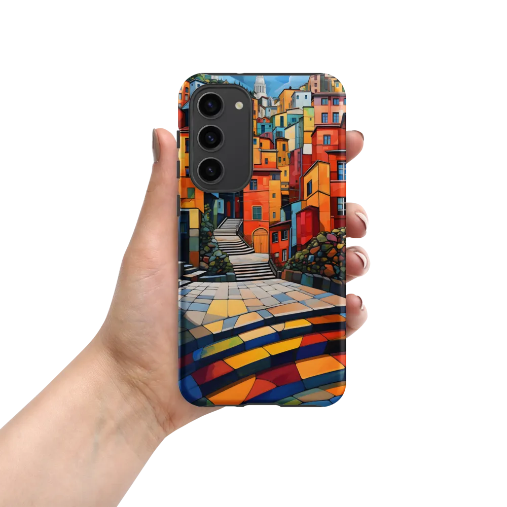 Vibrant Village: A Cubist Journey