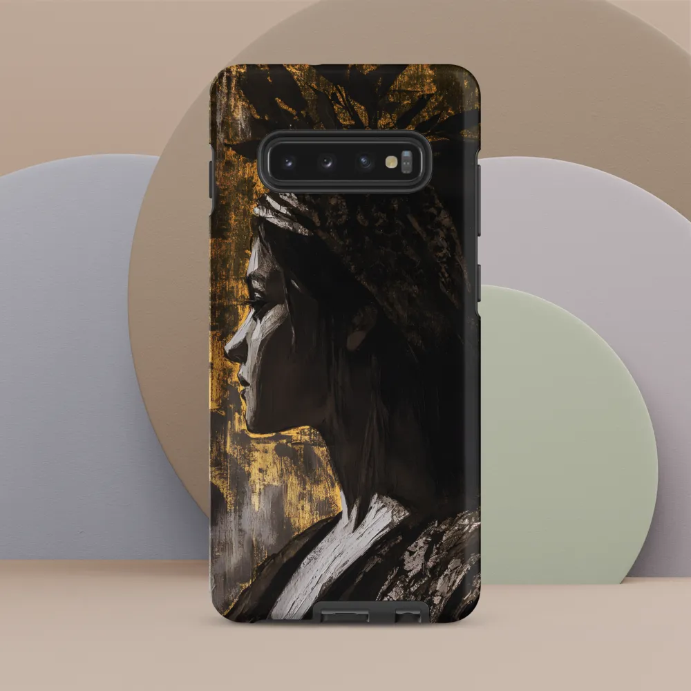 Golden Elegance: A Modern Profile Portrait