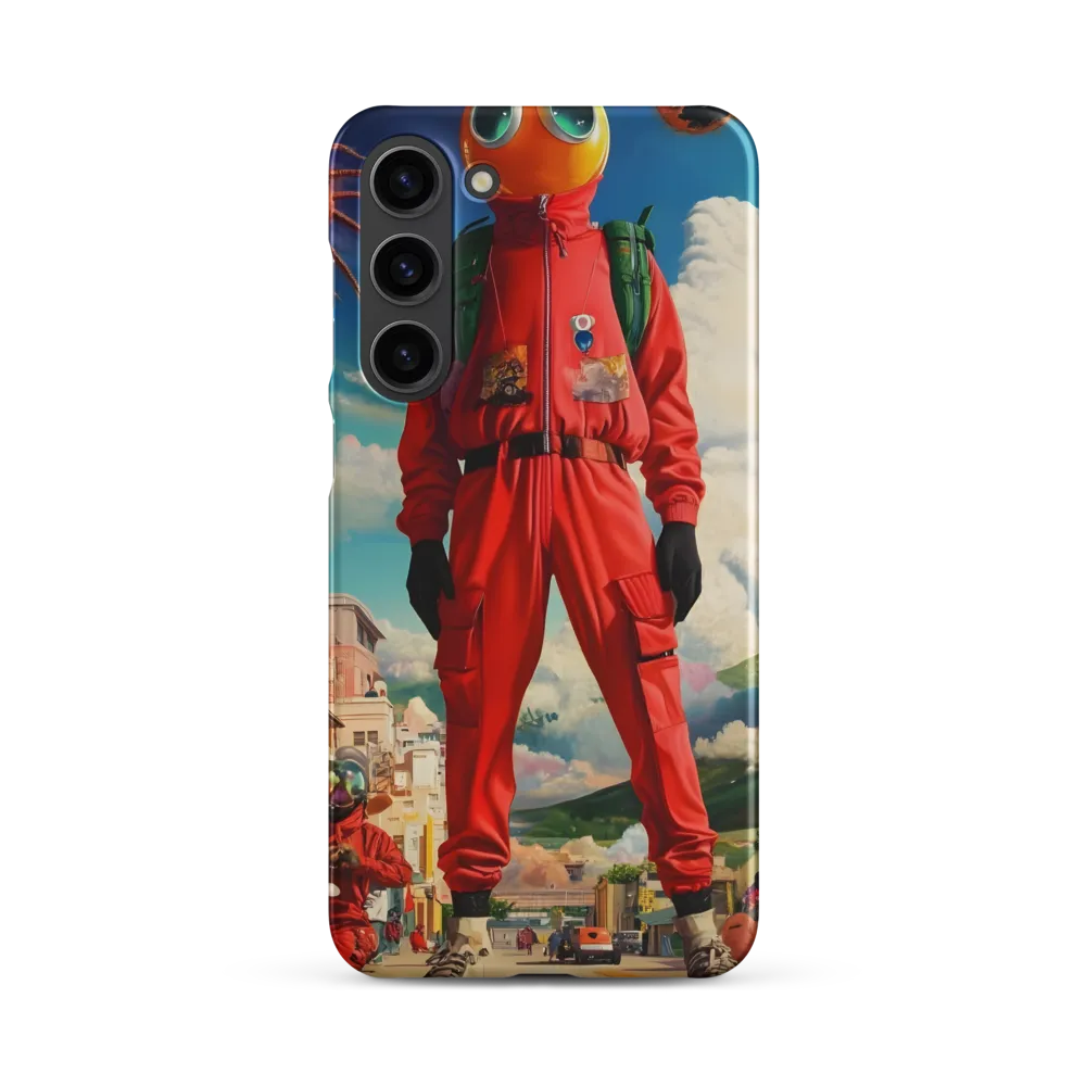 Traveler with Orange Helmet