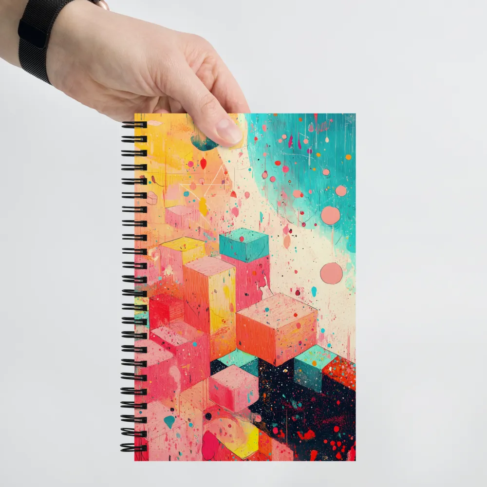 Cubist Symphony in Color | Spiral Notebook