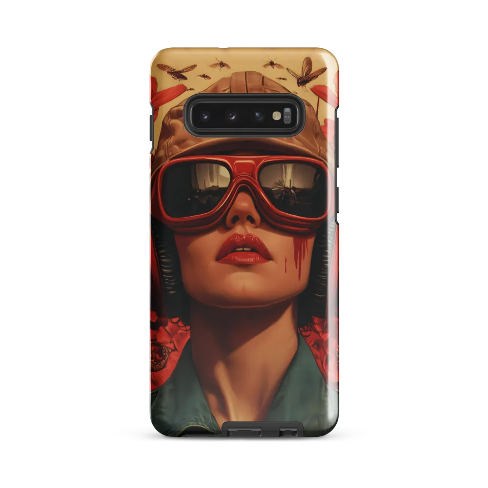 Defiant Portrait in a Floral Realm | Phone Case |  S10 Plus | Tough Case | Glossy