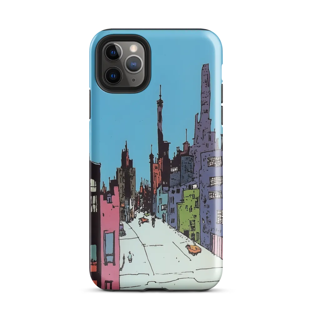 Vibrant Cityscape under the Moon | Phone Case |  11 Pro Max | Tough Case | Glossy