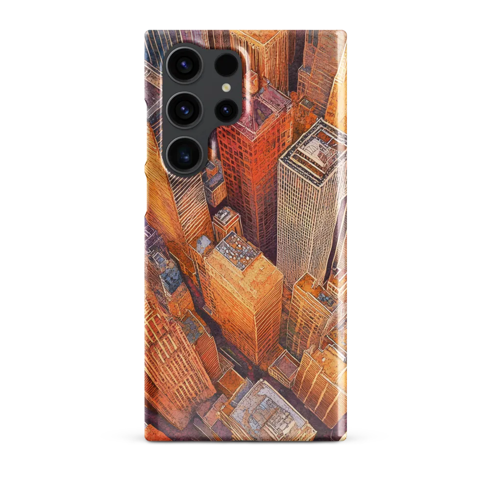 Urban Symphony in Orange and Purple