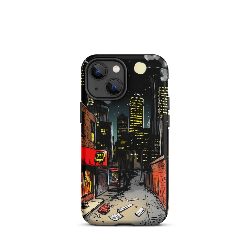 Nocturnal Cityscape: The Hidden Alley | Phone Case |  13 mini | Tough Case | Matte