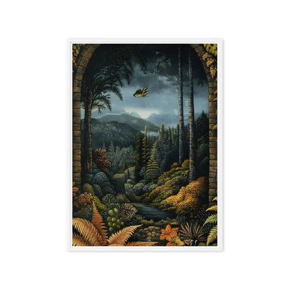 Whispers of the Enchanted Forest | Canvas with White Frame | 20″×28″