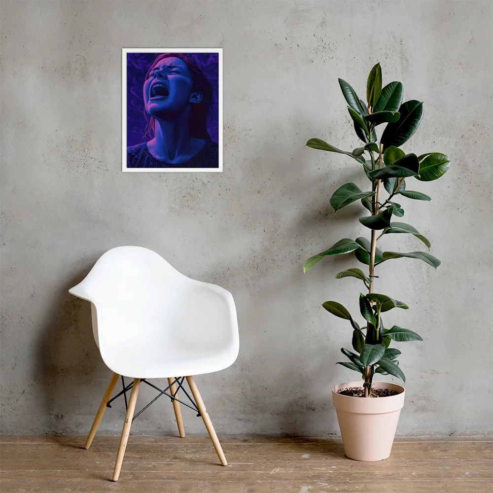Echoes of Anguish | Poster with White Frame | 16″×20″