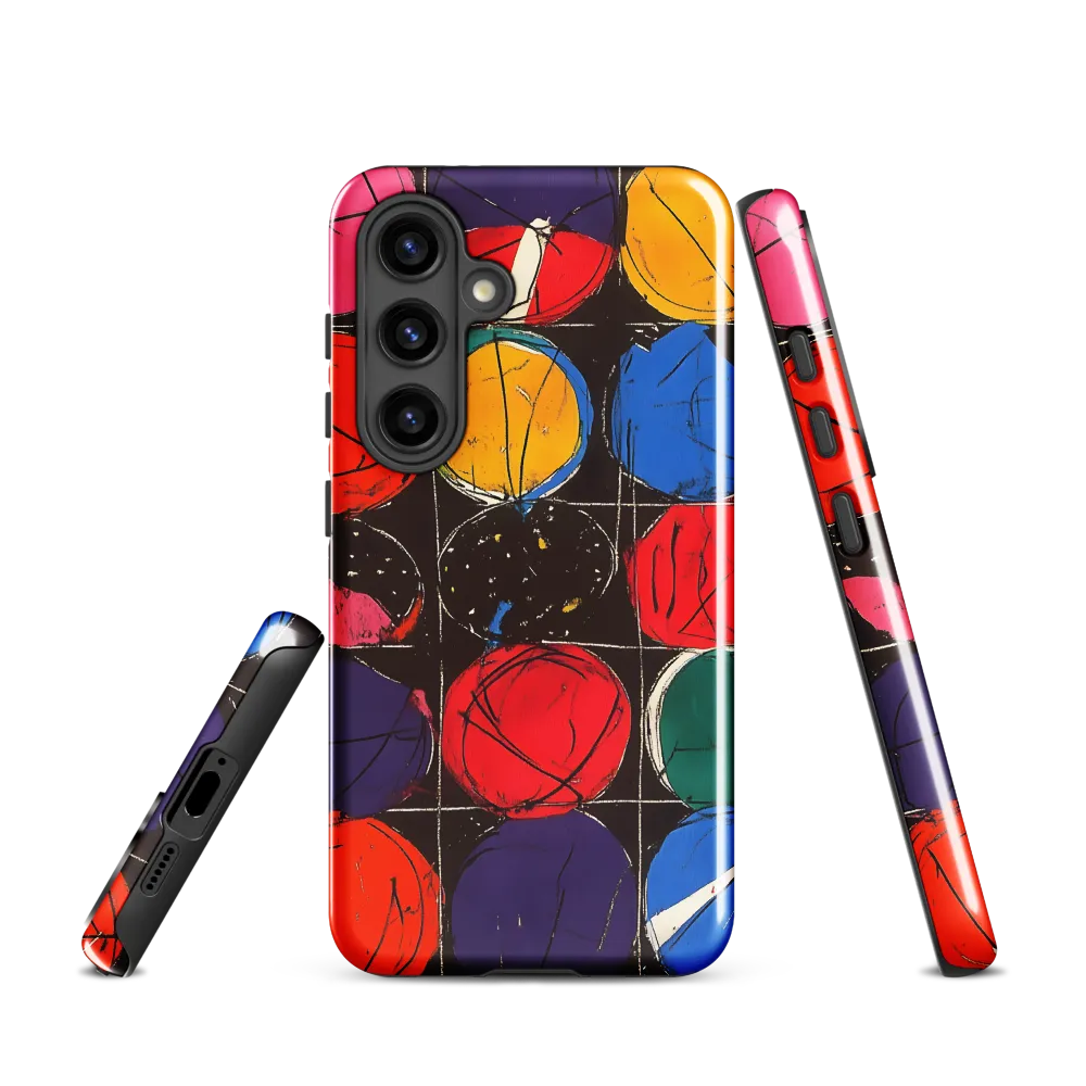 Colorful Circles in Abstract Harmony | Phone Case |  S24 | Tough Case | Glossy