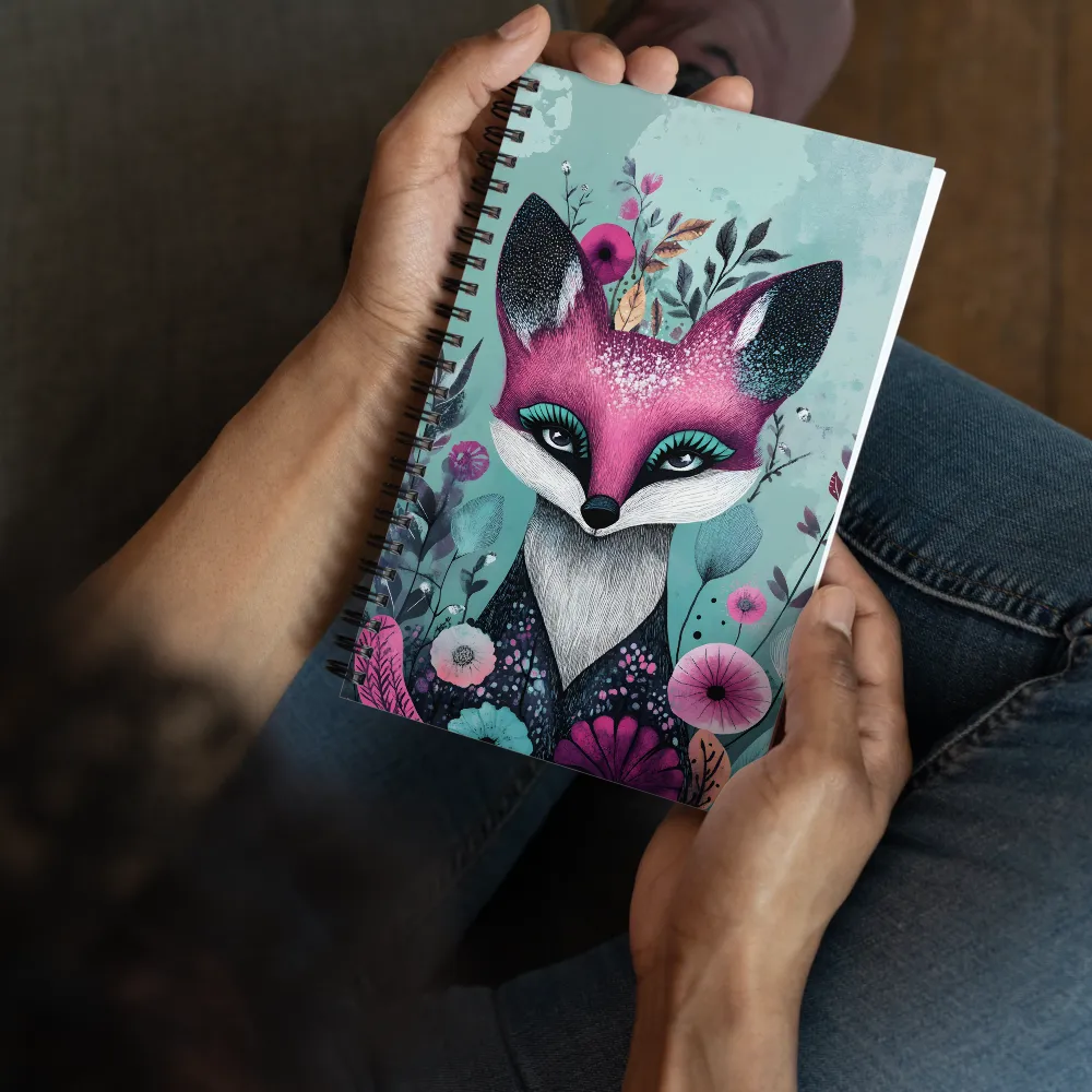 Whimsical Fox Among Blossoms | Spiral Notebook