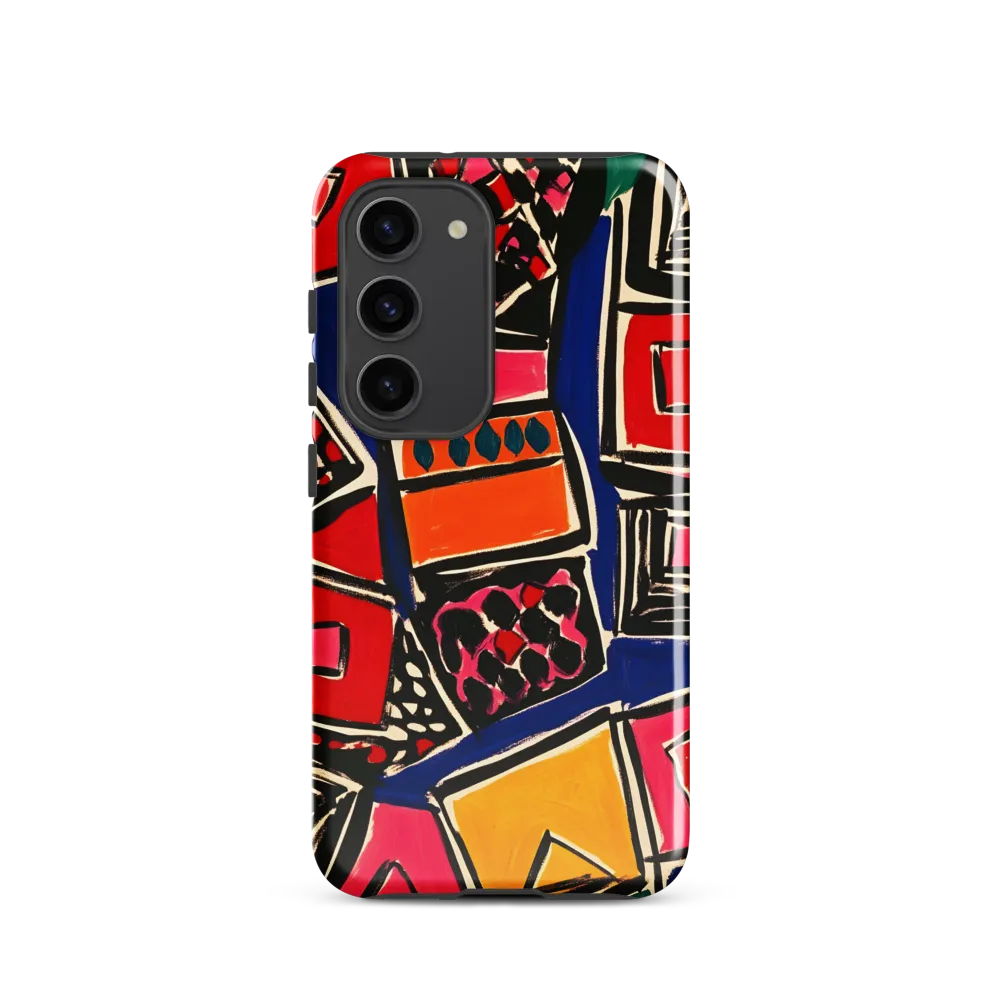 Dynamic Geometric Harmony | Phone Case |  S23 | Tough Case | Glossy