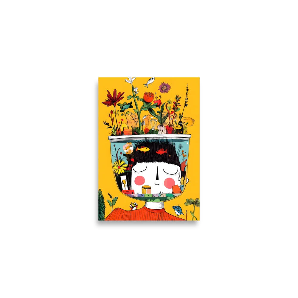 Whimsical Garden Head | Poster | A2 (16.5″×23.3″)