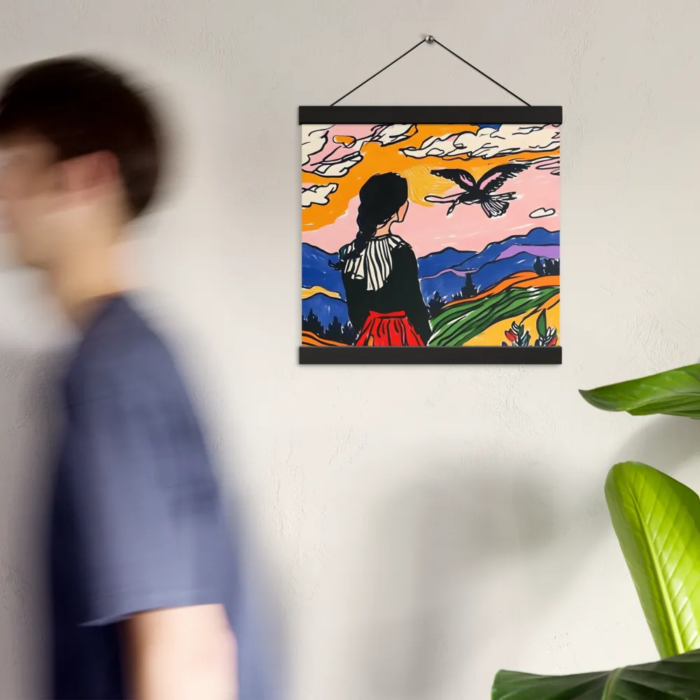 A Journey into Freedom | Poster With Black Wood Hanger | 12″×12″