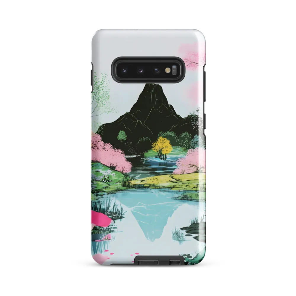 Tranquil Reflections: A Serene Landscape | Phone Case |  S10 Plus | Tough Case | Glossy