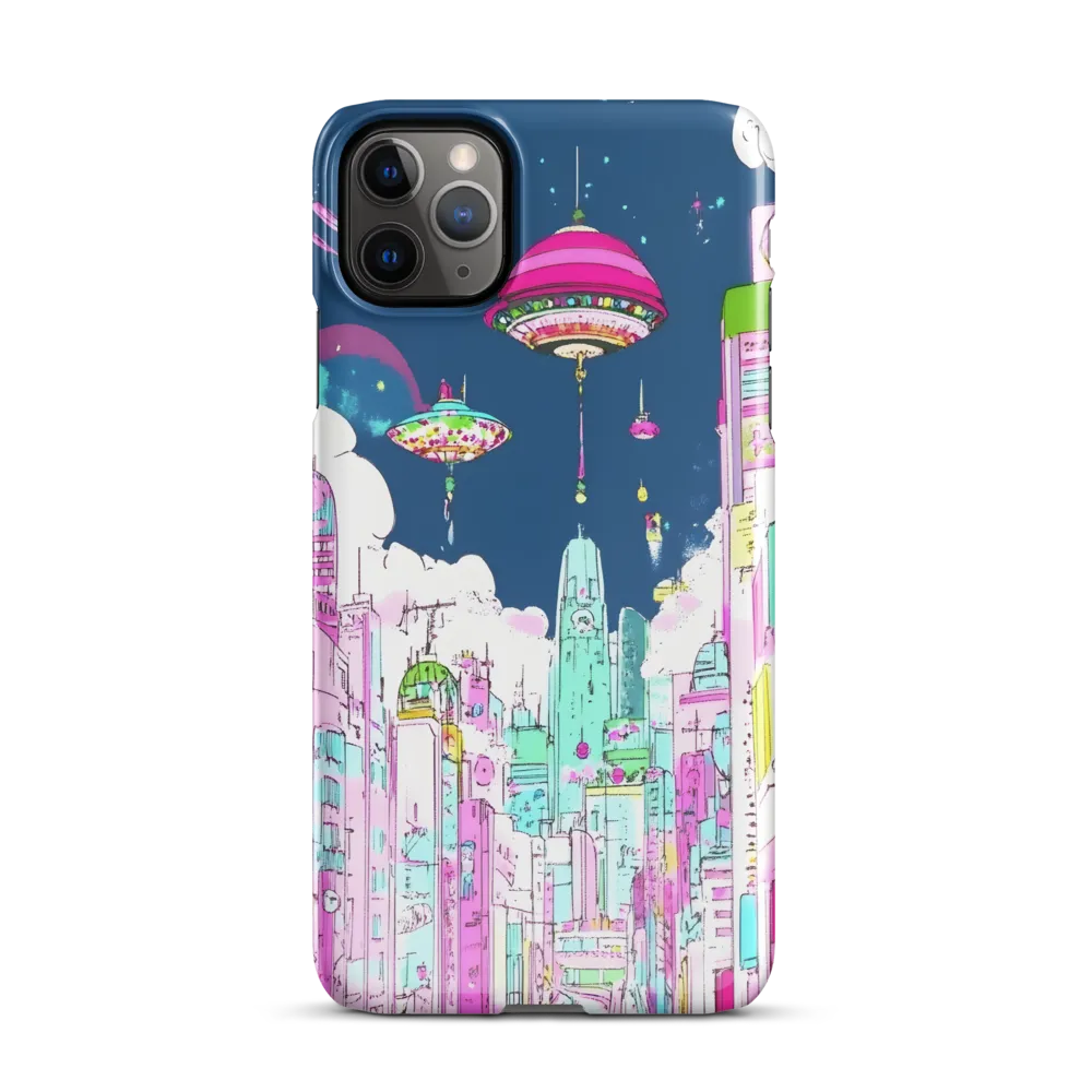 Futuristic Cityscape with Floating Structures | Phone Case |  11 Pro Max | Snap Case | Glossy