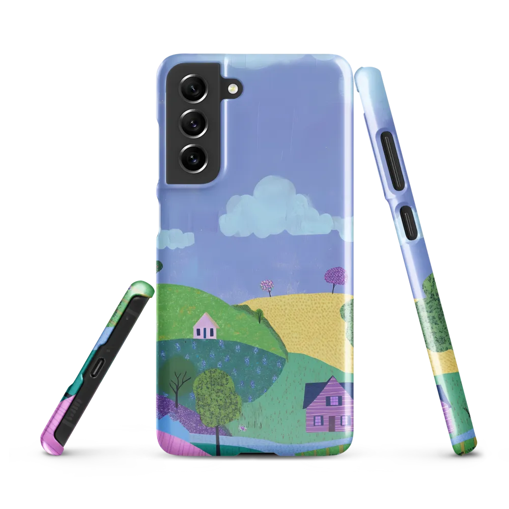 Whimsical Hills and Quaint Homes | Phone Case |  S21 FE | Snap Case | Glossy