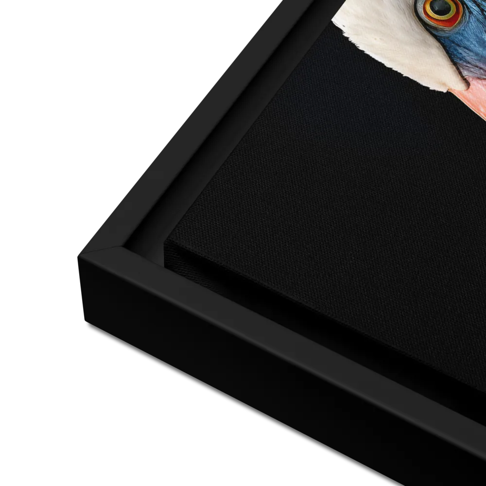 Elegance in White: The Pelican | Canvas with Black Frame | 18″×24″