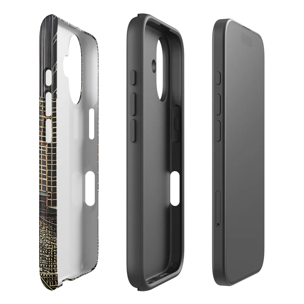 Urban Symphony: The Golden Grid | Phone Case