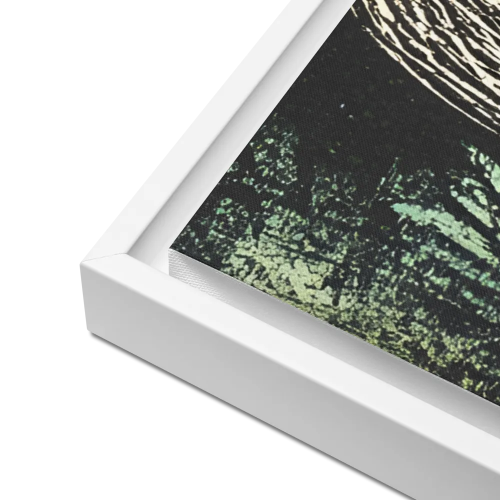 Mystical Flora: A Surreal Portrait | Canvas with White Frame | 24″×36″