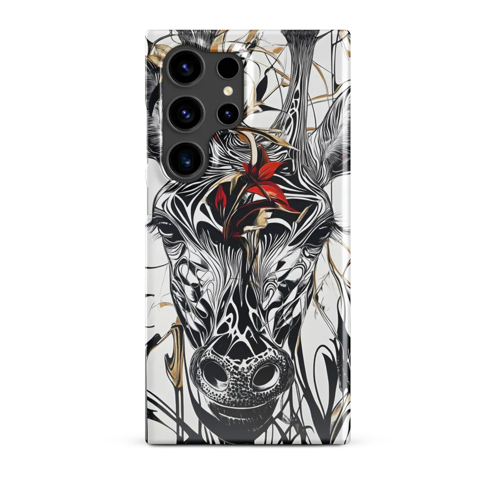 Floral Elegance: The Giraffe's Portrait