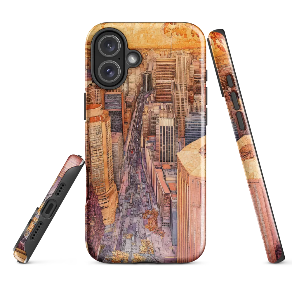 Mosaic Cityscape at Dusk