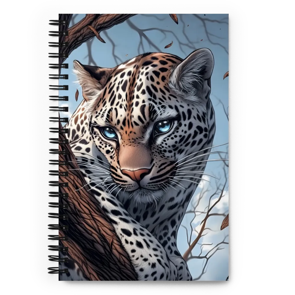 Silent Vigil: The Enigmatic Leopard | Spiral Notebook