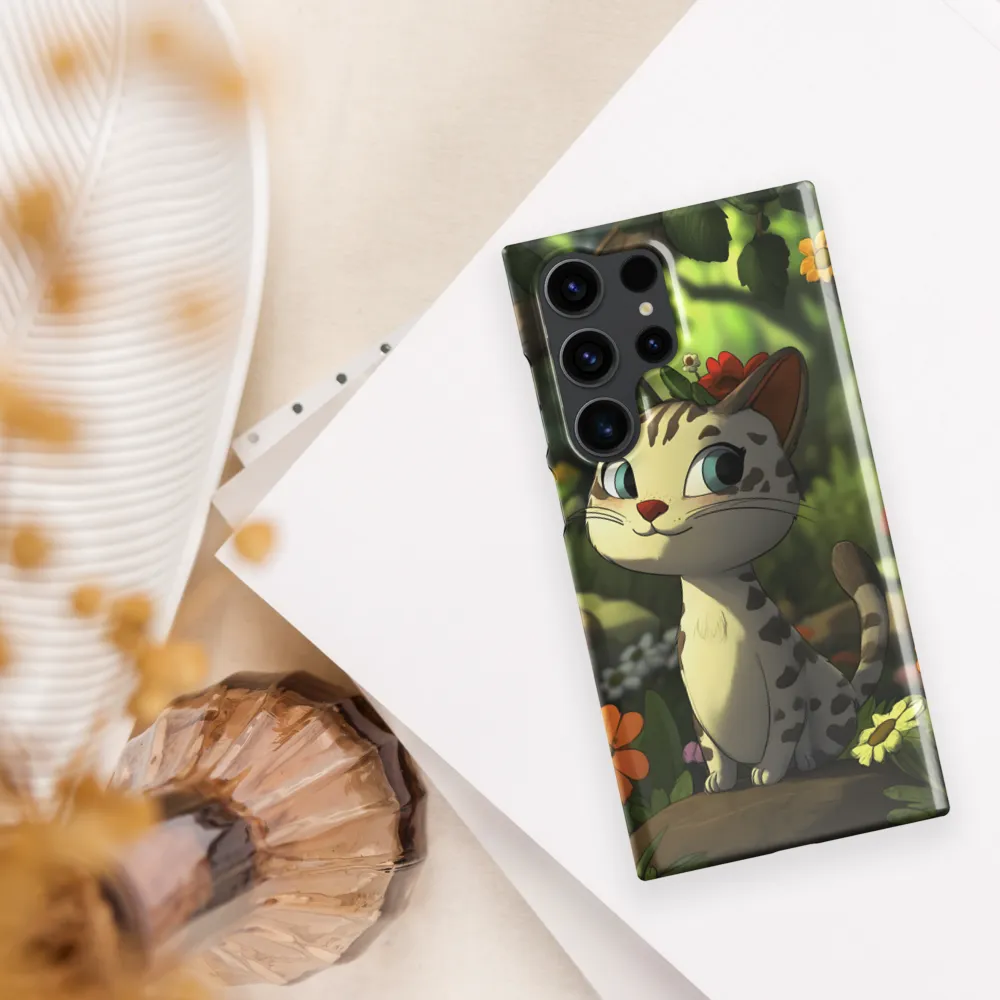 Whimsical Forest Cat | Phone Case |  S23 Ultra | Snap Case | Glossy