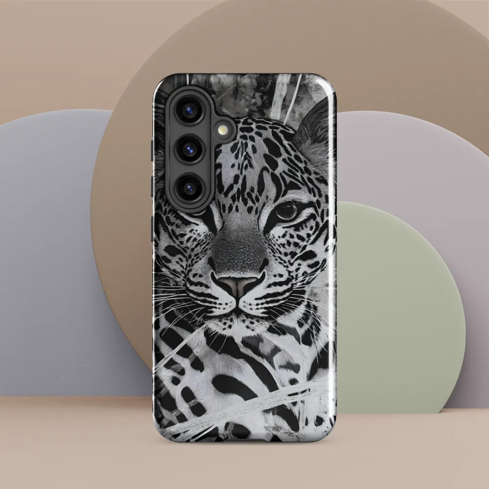 Majestic Gaze: The Leopard's Portrait | Phone Case |  S24 | Tough Case | Glossy